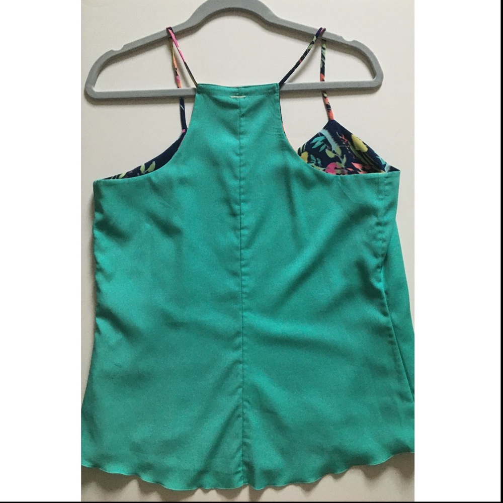 Floral Reversible Sleeveless Tank Top size Medium - Picture 6 of 6